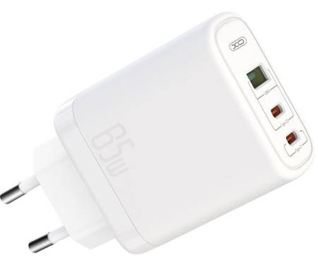 Сетевое зарядное устройство XO CE04 Double GaN 45/65W + Type-C White 2