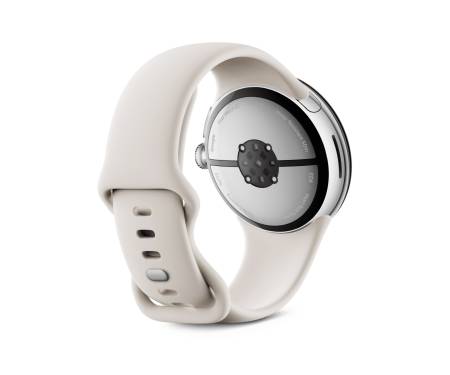 Смарт-часы Google Pixel Watch 3 45mm Wi-Fi Polished Silver Aluminum Case / Porcelain Active Band 2