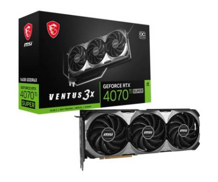 Відеокарта MSI GeForce RTX4070Ti SUPER 16Gb VENTUS 3X OC (RTX 4070 Ti SUPER 16G VENTUS 3X OC)