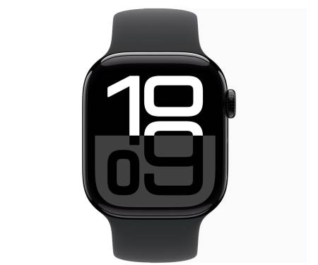 Apple Watch Series 10 GPS 42mm Jet Black Aluminum Case with Black Solo Loop 2