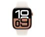 Apple Watch Series 10 GPS 46mm Rose Gold Aluminum Case with Starlight Sport Band 2