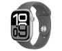 Apple Watch Series 10 GPS 46mm Silver Aluminum Case with Stone Gray Sport Band 1