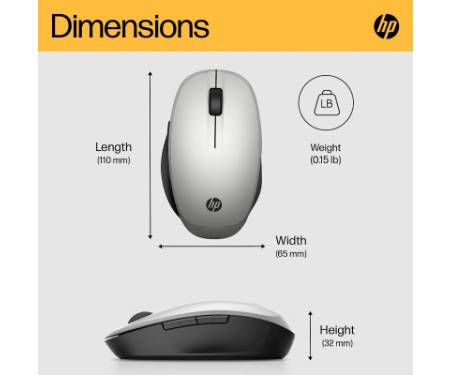 Мишка HP Dual Mode Bluetooth/Wireless Silver (6CR72AA)