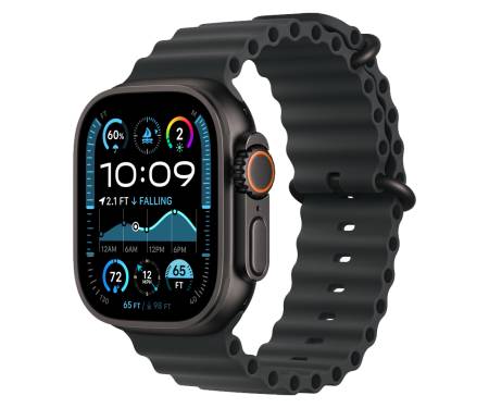 Apple Watch Ultra 2 GPS + Cellular 49mm Black Titanium Case w. Black Ocean Band (MX4P3) 1