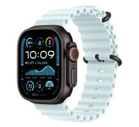 Apple Watch Ultra 2 GPS + Cellular 49mm Titanium Black Case with Ice Blue Ocean Band