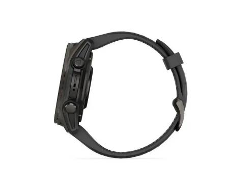 Смарт-часы Garmin Fenix 8 43mm Sapphire Carbon Gray DLC Tit. w. Black/Pebble Gray S. Band