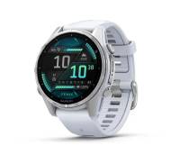 Смарт-часы Garmin Fenix 8 43mm AMOLED Silver with Whitestone Silicone Band