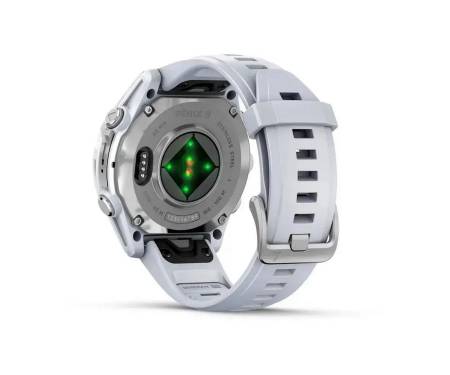 Смарт-часы Garmin Fenix 8 43mm AMOLED Silver with Whitestone Silicone Band
