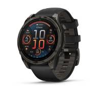 Смарт-годинник Garmin Fenix 8 47mm AMOLED Sapphire Carbon Gray DLC Titanium w. Black/Pebble Gray S. Band