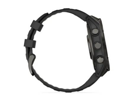 Смарт-годинник Garmin Fenix 8 47mm AMOLED Sapphire Carbon Gray DLC Titanium w. Black/Pebble Gray S. Band