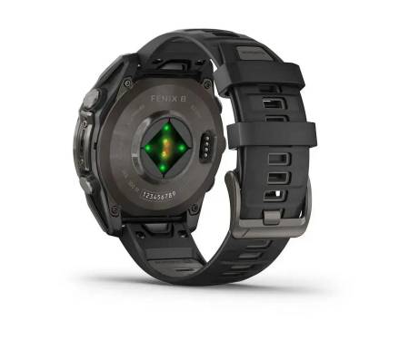 Смарт-годинник Garmin Fenix 8 47mm AMOLED Sapphire Carbon Gray DLC Titanium w. Black/Pebble Gray S. Band