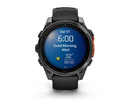 Смарт-часы Garmin Fenix 8 47mm AMOLED Slate Gray with Black Silicone Band