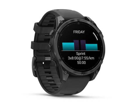 Смарт-часы Garmin Fenix 8 47mm AMOLED Slate Gray with Black Silicone Band