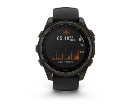 Смарт-часы Garmin Fenix 8 47mm Solar Sapphire Carbon Gray DLC Titanium w. Black/Pebble Gray S. Band