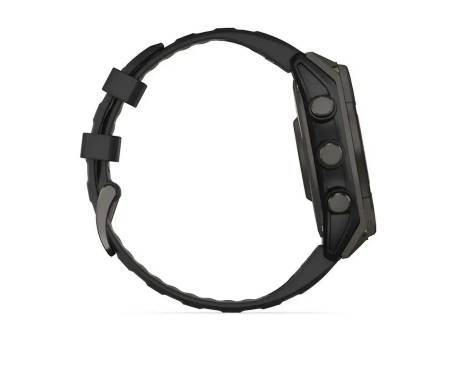 Смарт-часы Garmin Fenix 8 47mm Solar Sapphire Carbon Gray DLC Titanium w. Black/Pebble Gray S. Band