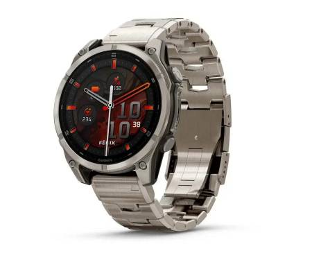 Смарт-часы Garmin Fenix 8 47mm AMOLED Sapphire Titanium with Vented Titanium Bracelet