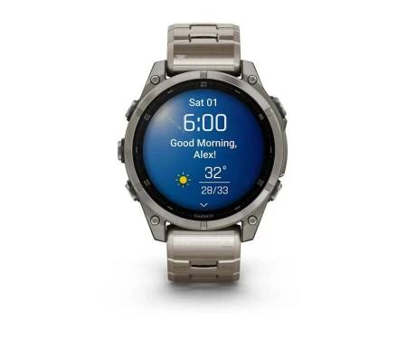 Смарт-часы Garmin Fenix 8 47mm AMOLED Sapphire Titanium with Vented Titanium Bracelet