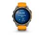 Смарт-годинник Garmin Fenix 8 47mm AMOLED Sapphire Titanium w. Spark Orange/Graphite Silicone Band