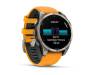 Смарт-годинник Garmin Fenix 8 47mm AMOLED Sapphire Titanium w. Spark Orange/Graphite Silicone Band