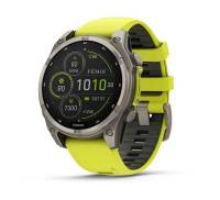 Смарт-годинник Garmin Fenix 8 47mm Solar Sapphire Titanium w. Amp Yellow/Graphite Silicone Band
