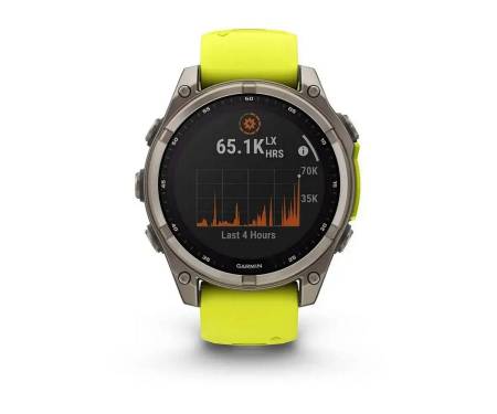 Смарт-часы Garmin Fenix 8 47mm Solar Sapphire Titanium w. Amp Yellow/Graphite Silicone Band