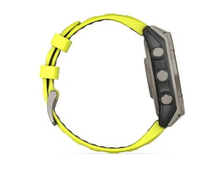 Смарт-часы Garmin Fenix 8 47mm Solar Sapphire Titanium w. Amp Yellow/Graphite Silicone Band