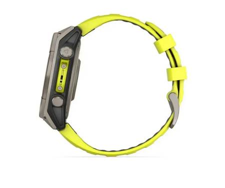Смарт-часы Garmin Fenix 8 47mm Solar Sapphire Titanium w. Amp Yellow/Graphite Silicone Band