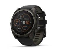 Смарт-часы Garmin Fenix 8 51mm Solar Sapphire Carbon Gray DLC Titanium w. Black/Pebble Gray S. Band
