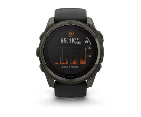 Смарт-годинник Garmin Fenix 8 51mm Solar Sapphire Carbon Gray DLC Titanium w. Black/Pebble Gray S. Band