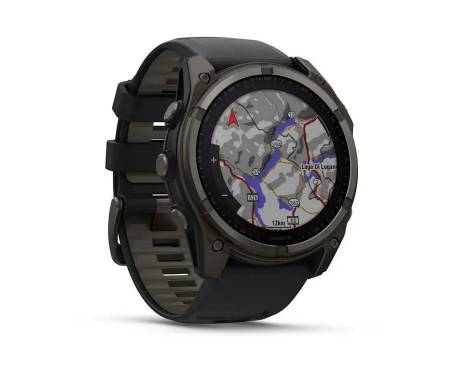 Смарт-годинник Garmin Fenix 8 51mm Solar Sapphire Carbon Gray DLC Titanium w. Black/Pebble Gray S. Band