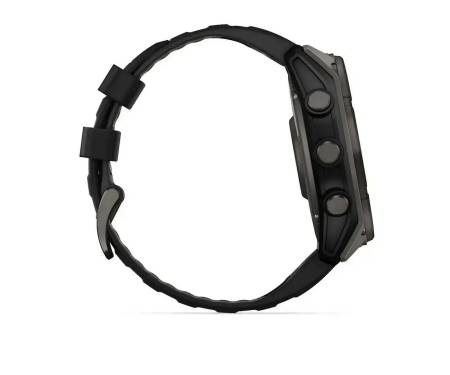 Смарт-годинник Garmin Fenix 8 51mm Solar Sapphire Carbon Gray DLC Titanium w. Black/Pebble Gray S. Band