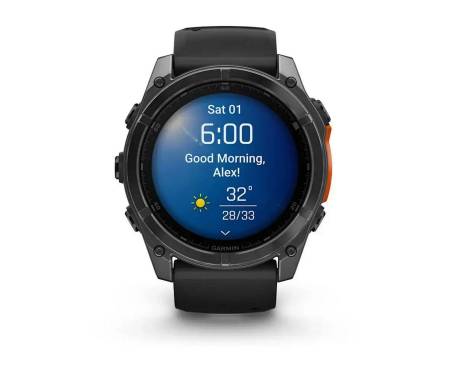 Смарт-годинник Garmin Fenix 8 51mm AMOLED Slate Gray with Black Silicone Band