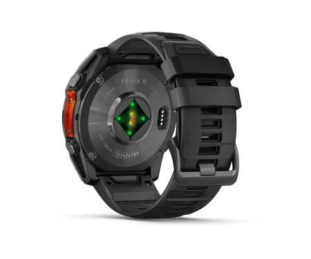 Смарт-годинник Garmin Fenix 8 51mm AMOLED Slate Gray with Black Silicone Band