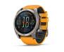 Смарт-часы Garmin Fenix 8 51mm AMOLED Sapphire Titanium w. Spark Orange/Graphite Silicone Band