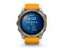 Смарт-часы Garmin Fenix 8 51mm AMOLED Sapphire Titanium w. Spark Orange/Graphite Silicone Band