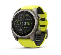 Смарт-часы Garmin Fenix 8 51mm Solar Sapphire Titanium w. Amp Yellow/Graphite Silicone Band