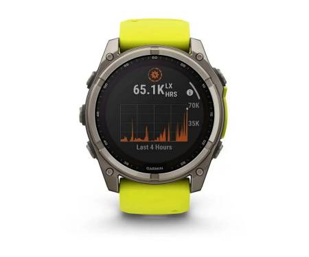 Смарт-годинник Garmin Fenix 8 51mm Solar Sapphire Titanium w. Amp Yellow/Graphite Silicone Band