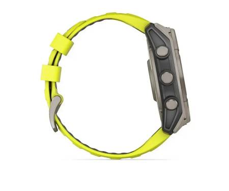Смарт-годинник Garmin Fenix 8 51mm Solar Sapphire Titanium w. Amp Yellow/Graphite Silicone Band