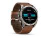 Смарт-часы Garmin Fenix 8 51mm AMOLED Sapphire Carbon grey DLC w. Chestnut Leather Band