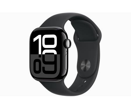 Apple Watch Series 10 GPS 42mm Jet Black Alu. Case w. Black Sport Band - S/M (MWWE3) 1