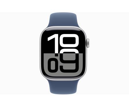 Apple Watch Series 10 GPS 42mm Silver Alu. Case w. Denim Sport Band - S/M (MWWA3) 2