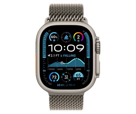 Apple Watch Ultra 2 GPS + Cellular 49mm Natural Titanium Case w. N. Titanium Milanese Loop - L (MX5T3) 2