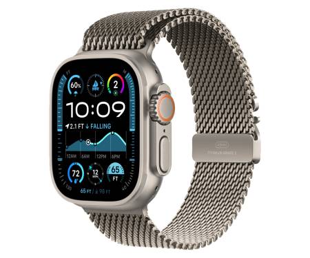 Apple Watch Ultra 2 GPS + Cellular 49mm Natural Titanium Case w. N. Titanium Milanese Loop - L (MX5T3) 1