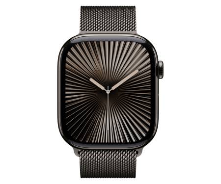 Apple Watch Series 10 GPS + Cellular 46mm Slate Titanium Case w. Slate Milanese Loop - M/L (MWYW3) 2
