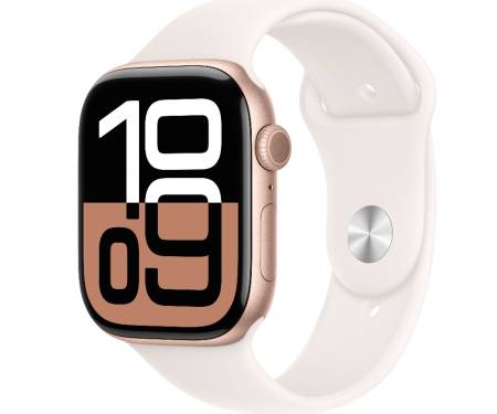 Apple Watch Series 10 GPS + Cellular 46mm Rose Gold Alu. Case w. Light Blush Sport Band - M/L (MWY73) 1