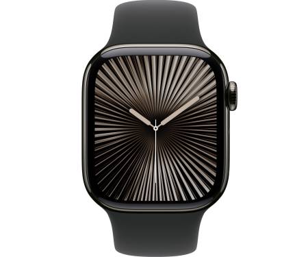 Apple Watch Series 10 GPS + Cellular 46mm Slate Titanium Case w. Black Sport Band - M/L (MWYE3) 2