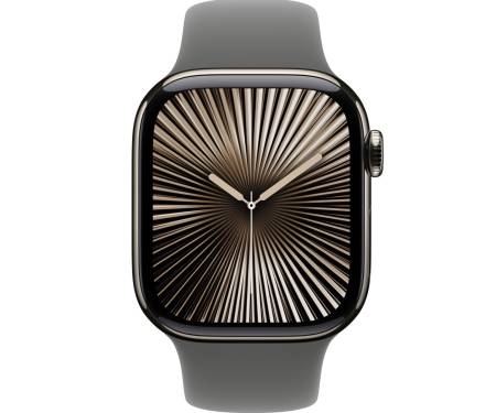 Apple Watch Series 10 GPS + Cellular 46mm Natural Titanium Case w. Stone Grey Sport Band - M/L (MWYA3) 2