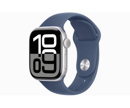 Apple Watch Series 10 GPS 42mm Silver Alu. Case w. Denim Sport Band - M/L (MWWC3) 1