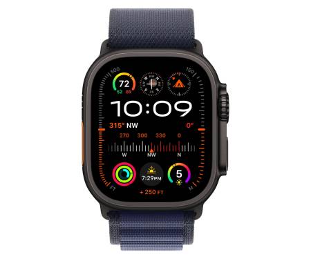 Apple Watch Ultra 2 GPS + Cellular 49mm Black Titan. Case w. Navy Alpine Loop - Large (MYTF3+MYPY3) 2