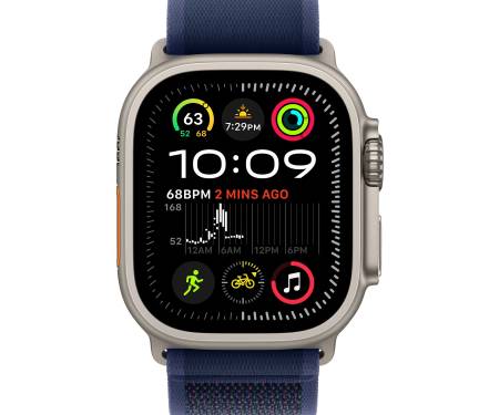 Apple Watch Ultra 2 GPS + Cellular 49mm Natural Titan. Case w. Blue Trail Loop - S/M (MX4J3) 2